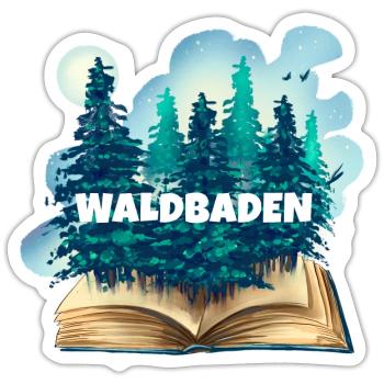 Entspannung Waldbaden Achtsamkeitstrainer Natur - Sticker Größe S (10 x 10 cm) - Mattweiß - Vorne