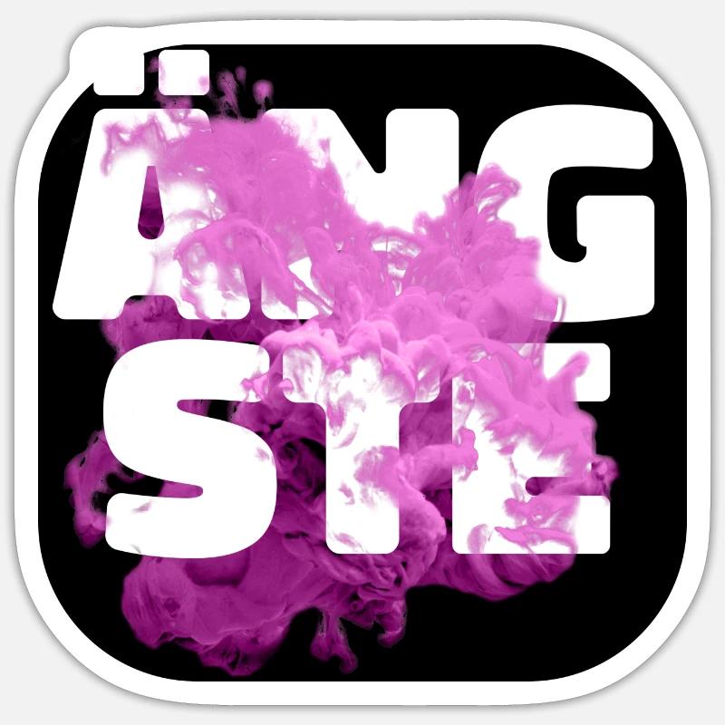 Ängste pink - Sticker Größe S (10 x 10 cm) - Mattweiß