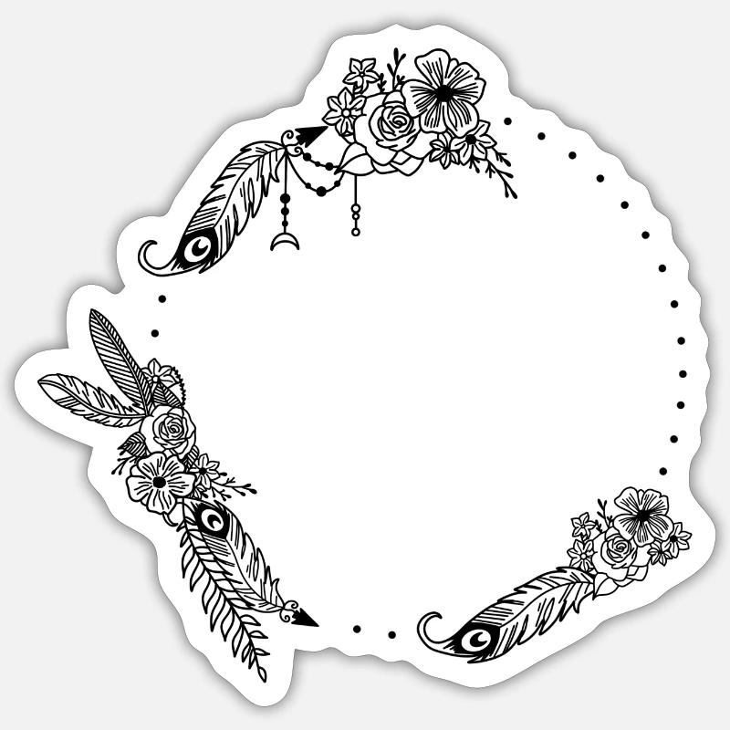 Cadre - Sticker taille S (10 x 10 cm) - blanc mat