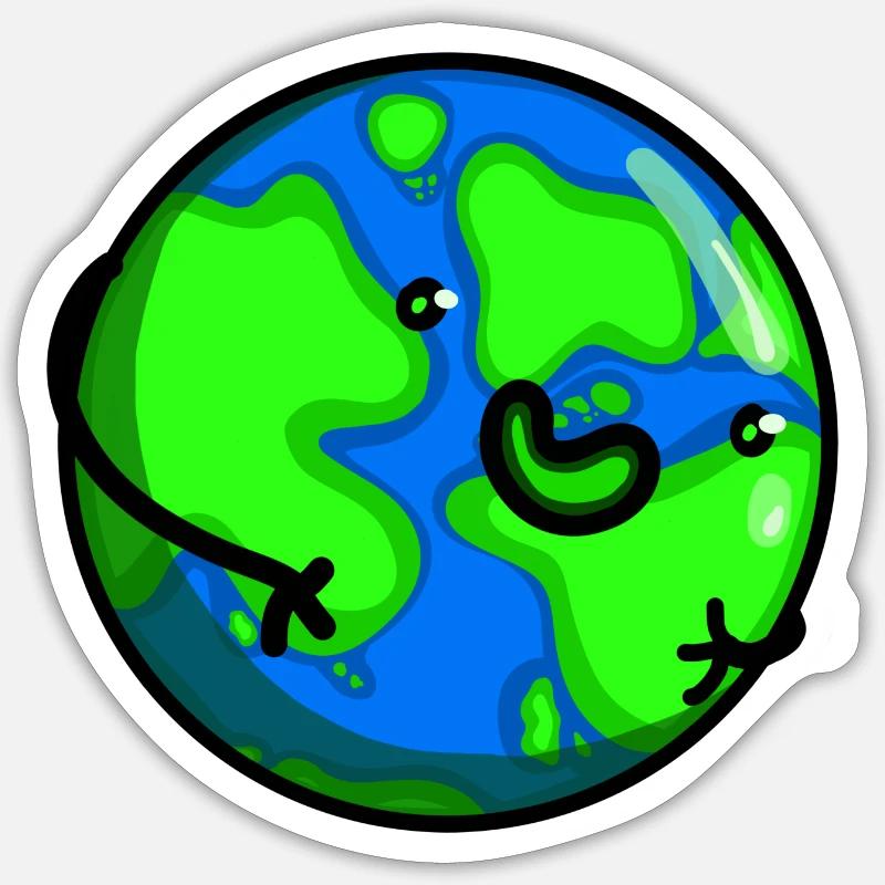 planet earth Sticker size S (10 x 10 cm)