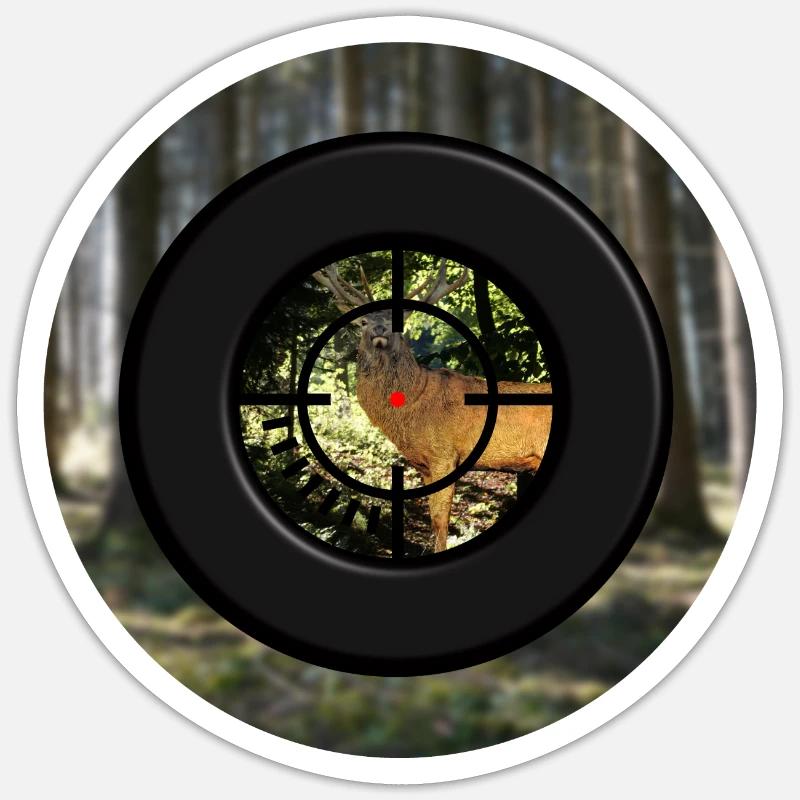 Die Hirschjagd hat eine lange Tradition Sticker Größe S (10 x 10 cm)