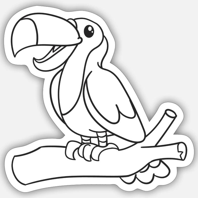 Tukan, Tukane, Vogel, Geschenk, Geschenkidee Sticker Größe S (10 x 10 cm)