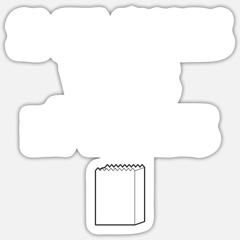 si tu vomis - Sticker taille S (10 x 10 cm) - blanc mat