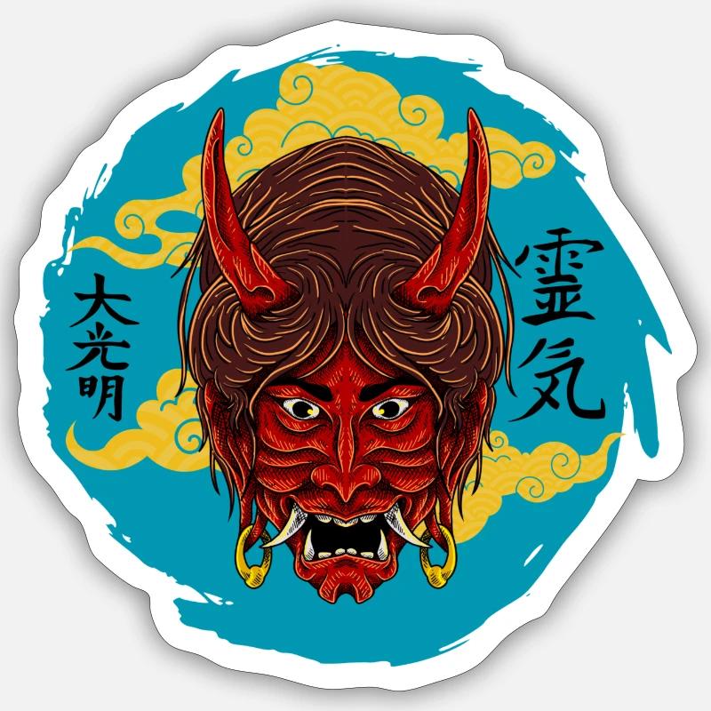 The Devil At Night - Sticker Größe S (10 x 10 cm) - Mattweiß