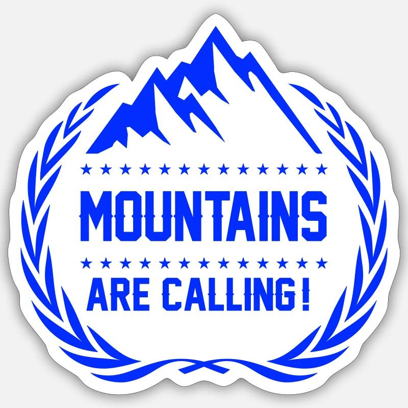 mountains are calling - Sticker size S (10 x 10 cm) - white matte