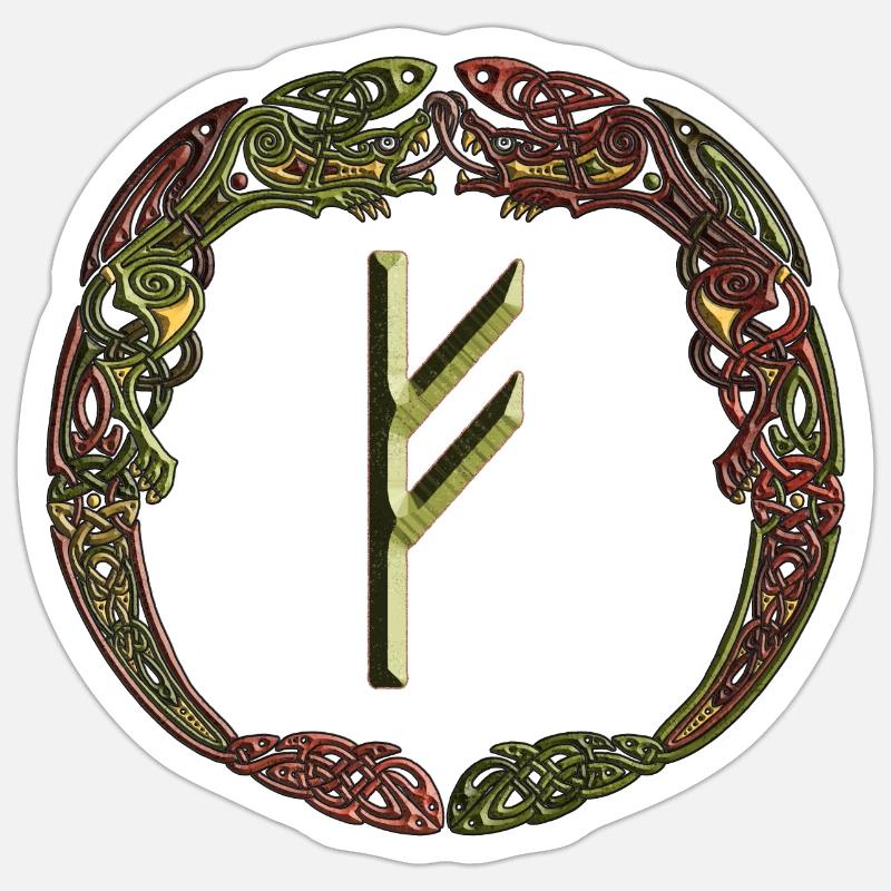 Fehu Sticker size S (10 x 10 cm)