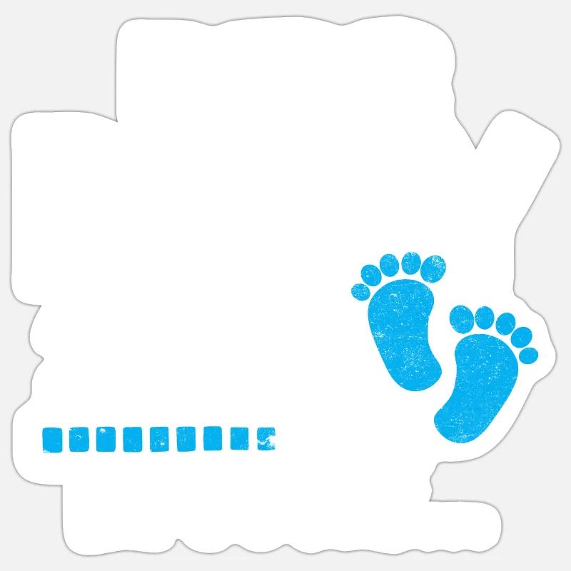 Futur Papy 2023 En Cours - Sticker taille S (10 x 10 cm) - blanc mat