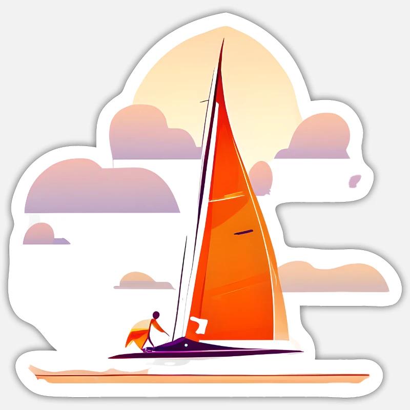 Kitesurfer Planche à voile Kitesurf Windsurfer - Sticker taille S (10 x 10 cm) - blanc mat