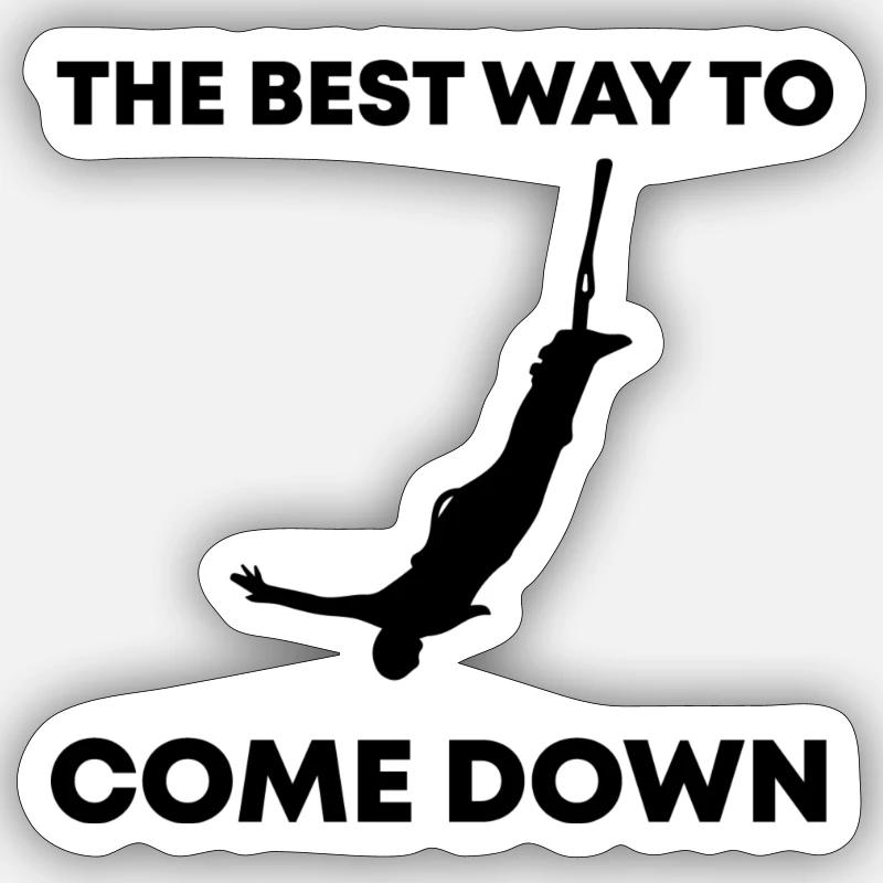 Bungee Jumping Evolution Sport Fun Sticker Größe S (10 x 10 cm)