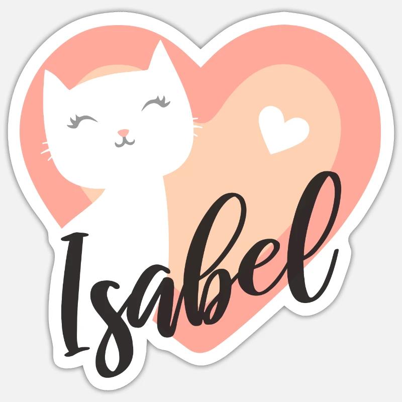 Isabel Surname First Name Kitten Sticker size S (10 x 10 cm)