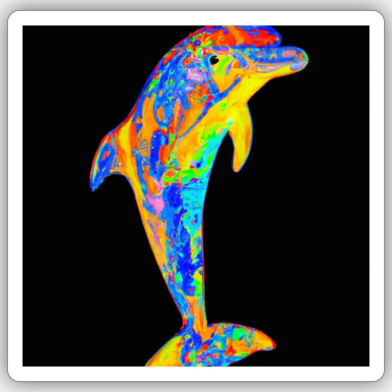 Delfin Sticker Größe S (10 x 10 cm)