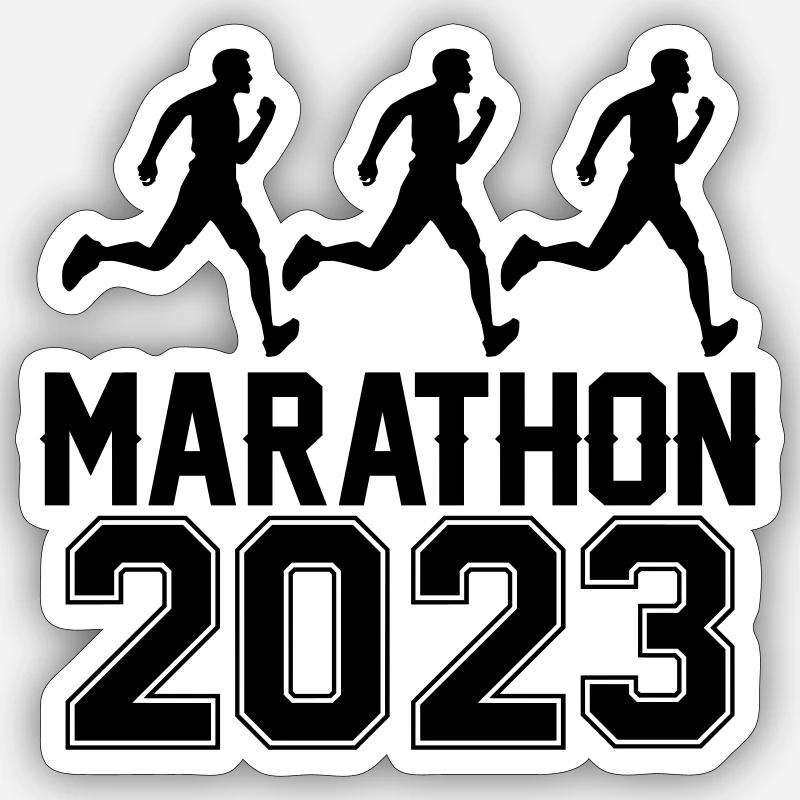 Marathon 2023 Sticker Größe S (10 x 10 cm)