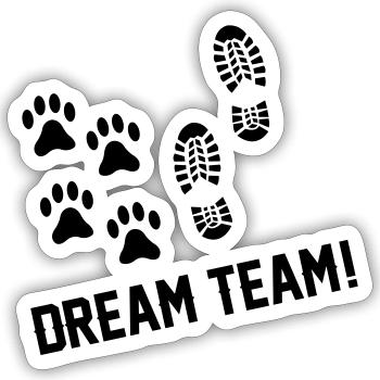 Équipe de rêve - Sticker taille S (10 x 10 cm) - blanc mat - Devant