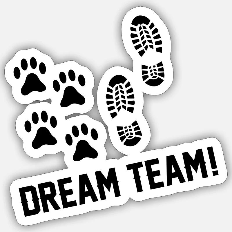 dream team - Sticker size S (10 x 10 cm) - white matte