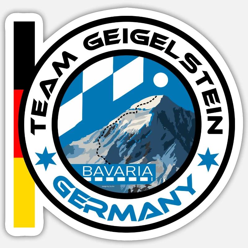 Team Geigelstein - Bavaria Germany - Sticker size S (10 x 10 cm) - white matte
