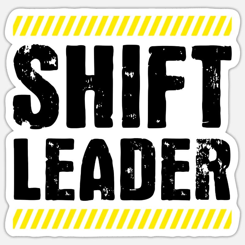 Chef de quart Shiftleader - Sticker taille S (10 x 10 cm) - blanc mat