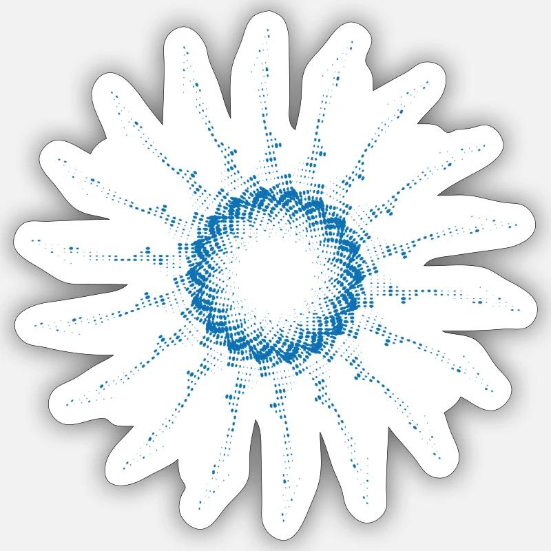 dotted shape rotated wind turbine blue Sticker size S (10 x 10 cm)