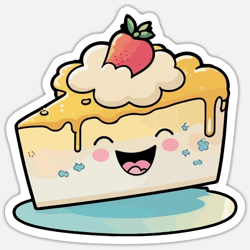 Cheesecake Comic Sticker taille S (10 x 10 cm)