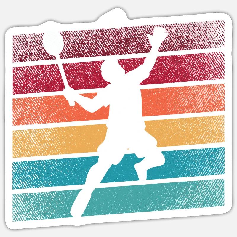 Badminton - Sticker taille S (10 x 10 cm) - blanc mat