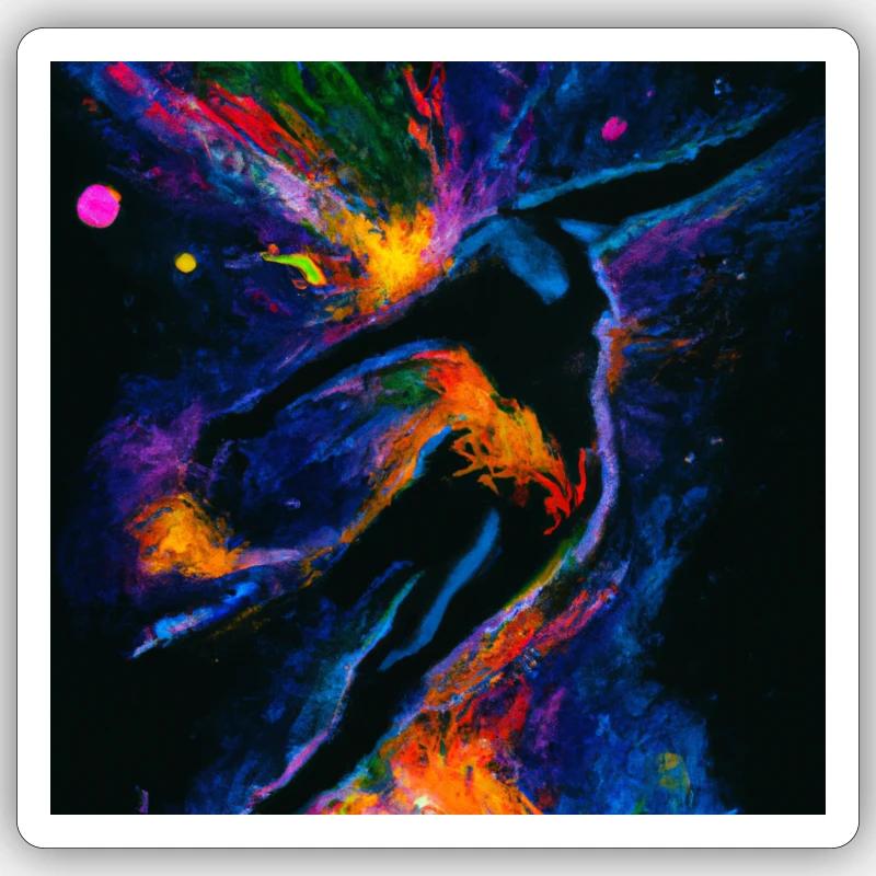 Bunt - Sticker Größe S (10 x 10 cm) - Mattweiß