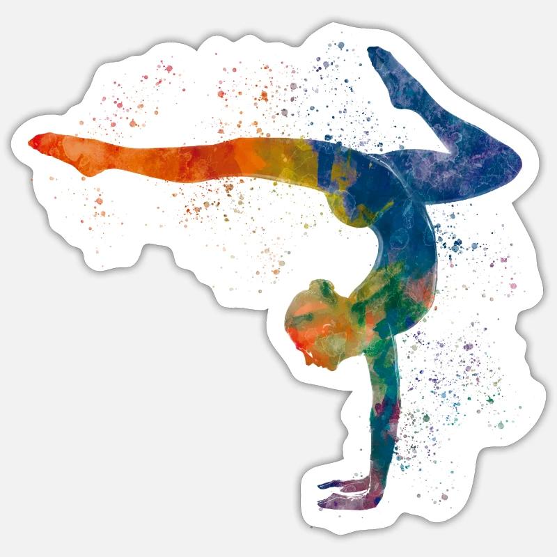 Exercice de yoga Sticker taille S (10 x 10 cm)