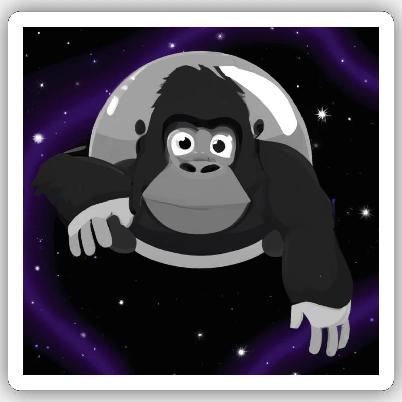 Mad monkey Sticker Größe S (10 x 10 cm)