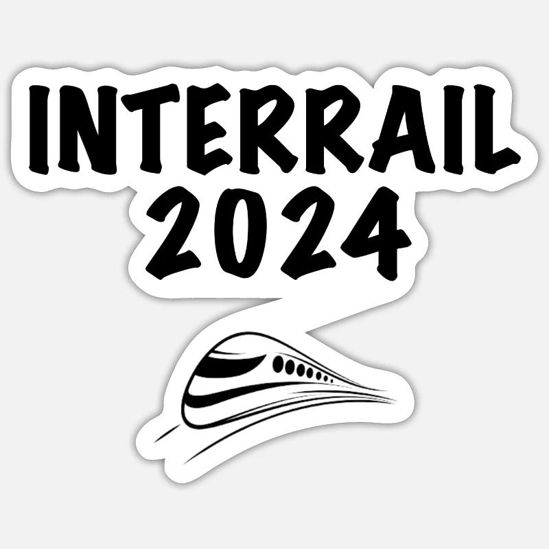 Interrail 24 - Sticker taille S (10 x 10 cm) - blanc mat