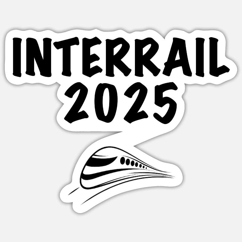 Interrail 25 - Sticker Größe S (10 x 10 cm) - Mattweiß