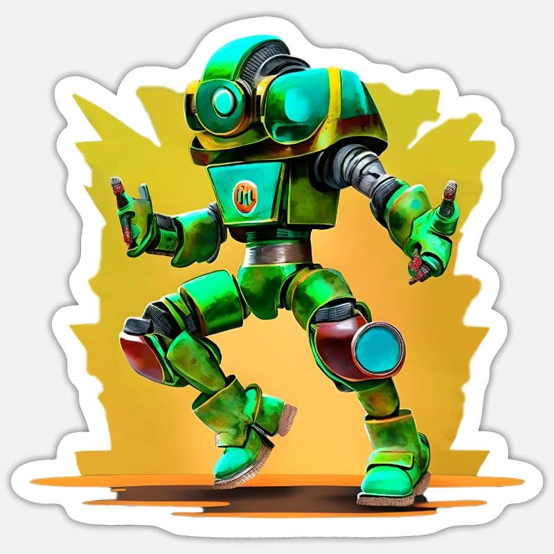 robo dance Sticker Größe S (10 x 10 cm)