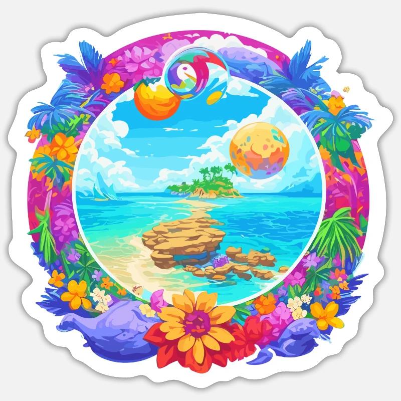 Summer really far away - Sticker size S (10 x 10 cm) - white matte