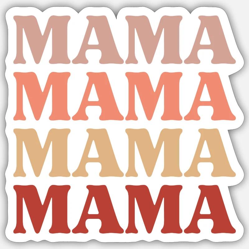 Mama mal vier Sticker Größe S (10 x 10 cm)