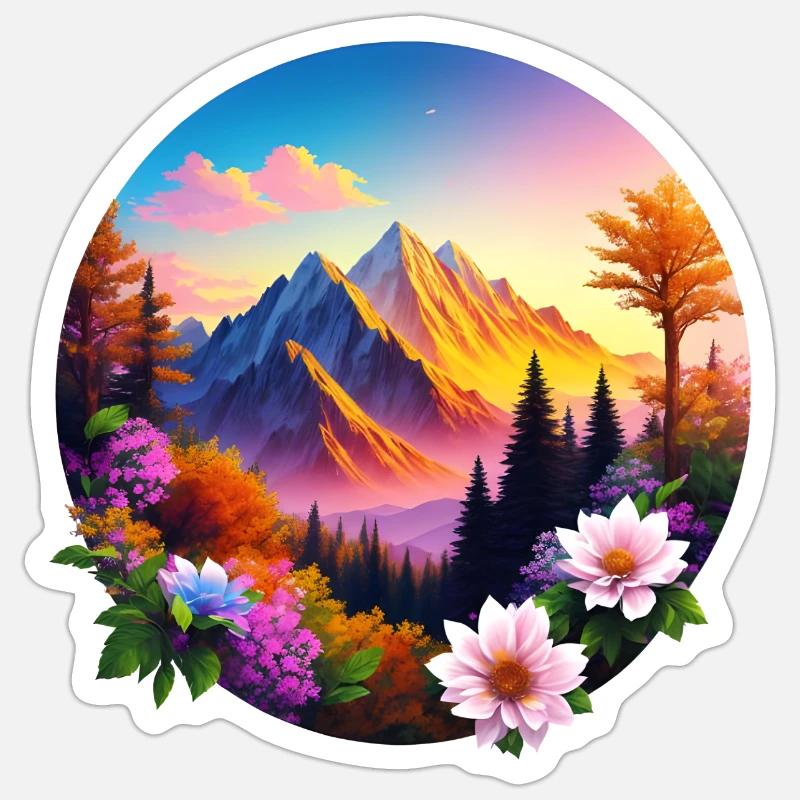 Beauté du Caucase Sticker taille S (10 x 10 cm)