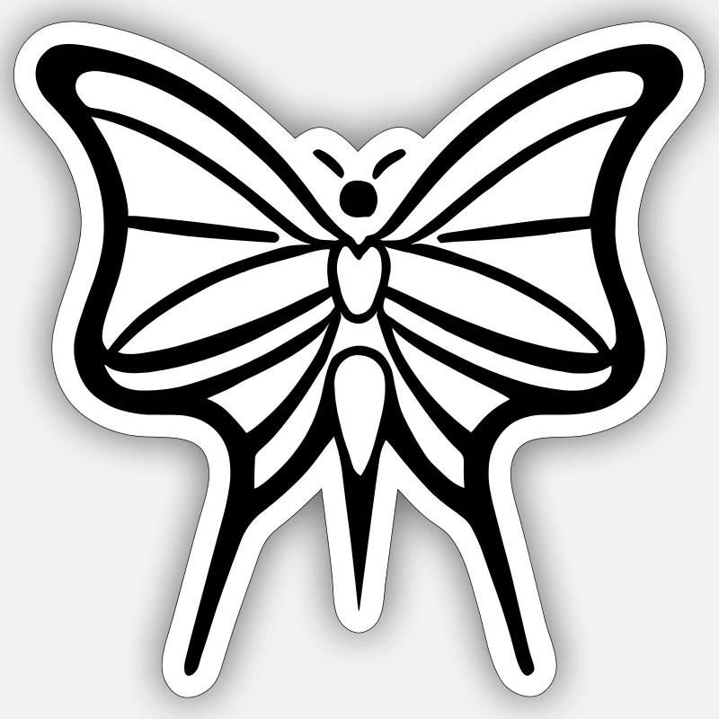 Butterfly - Sticker size S (10 x 10 cm) - white matte