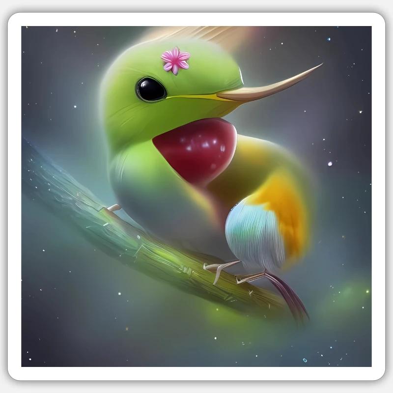 Fantasy003 - Sticker Größe S (10 x 10 cm) - Mattweiß