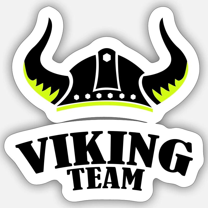 L’équipe Viking - Sticker taille S (10 x 10 cm) - blanc mat
