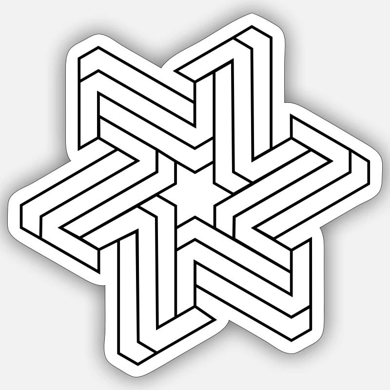 Star, Moorish Pattern, Azulejo, Alhambra Sticker size S (10 x 10 cm)