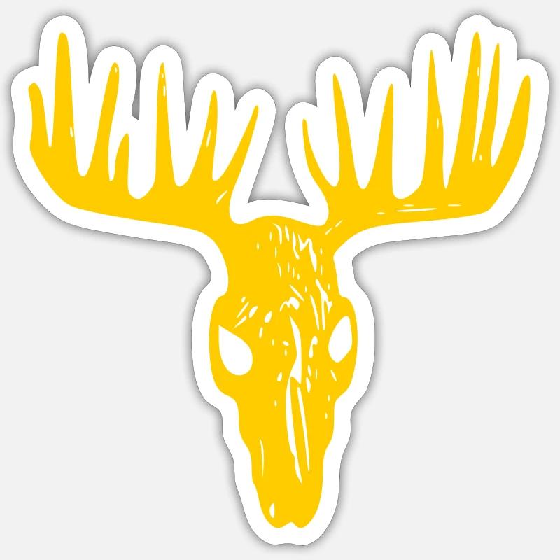 Moose skull / Moose sake Sticker size S (10 x 10 cm)