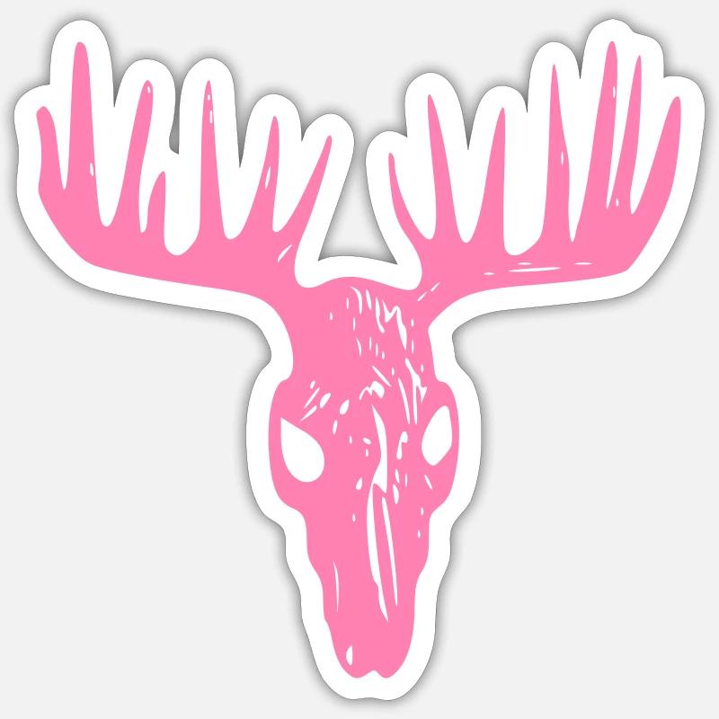 Moose skull / Moose sake Sticker size S (10 x 10 cm)