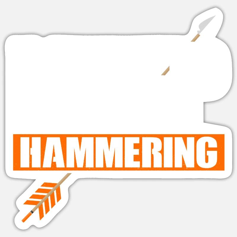 Keep Hammering Bow & Arrows Target Archery Sticker size S (10 x 10 cm)