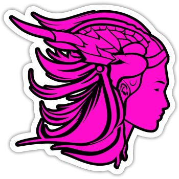 Viking Woman Viking Warrior - Sticker size S (10 x 10 cm) - white matte - Front