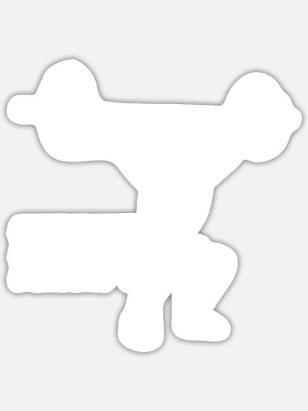 Nicht Pupsen Workout Squats Fitness - Sticker Größe S (10 x 10 cm) - Mattweiß