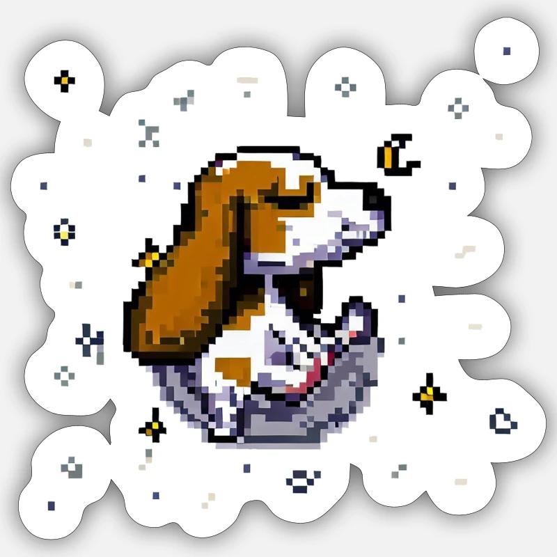 beagle head Sticker Größe S (10 x 10 cm)