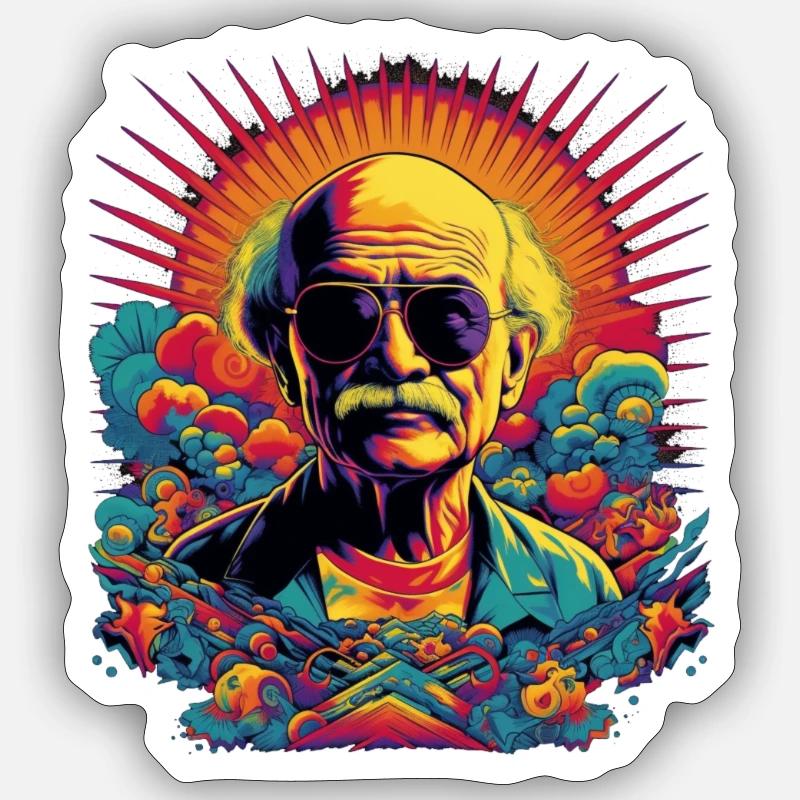 Albert Hofmann 9 - Sticker taille S (10 x 10 cm) - blanc mat