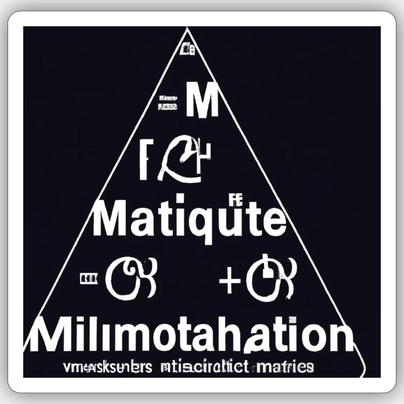 Mathe - Sticker Größe S (10 x 10 cm) - Mattweiß