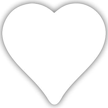 Symbole de l’amour du cœur - Sticker taille S (10 x 10 cm) - blanc mat - Devant