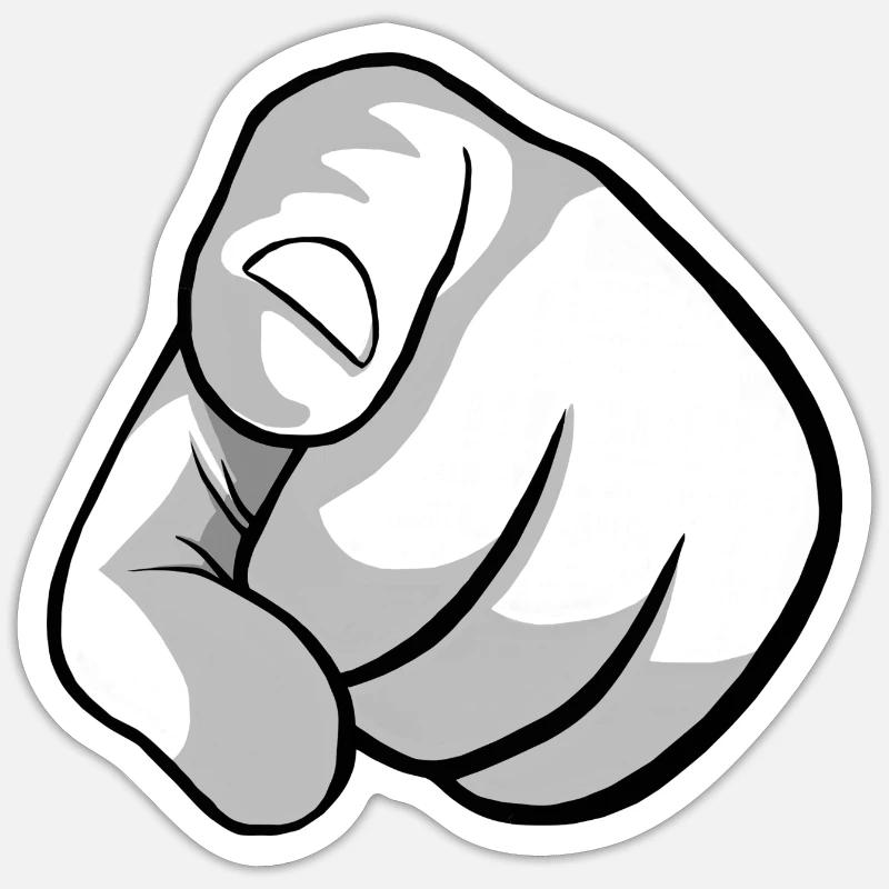Forefinger Sticker size S (10 x 10 cm)