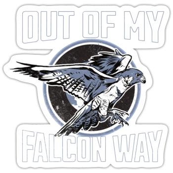 Falke Falkner Falknerei Falkenjäger Hobby Sport - Sticker Größe S (10 x 10 cm) - Mattweiß - Vorne