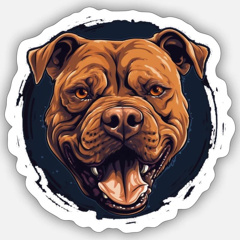 Pitbull - Sticker size S (10 x 10 cm) - white matte