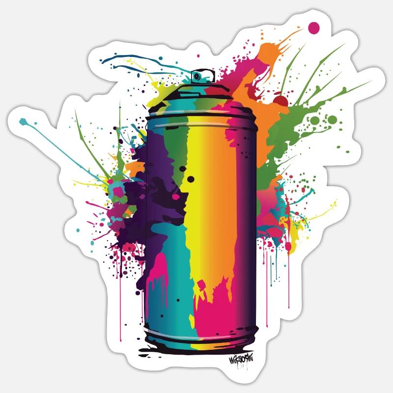 Spraycan Explosion Sticker size S (10 x 10 cm)