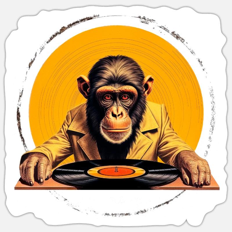 LP Affe Sticker Größe S (10 x 10 cm)